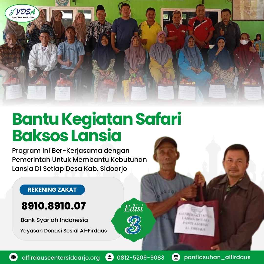 Kegiatan Baksos Safari Lansia Kab. Sidoarjo